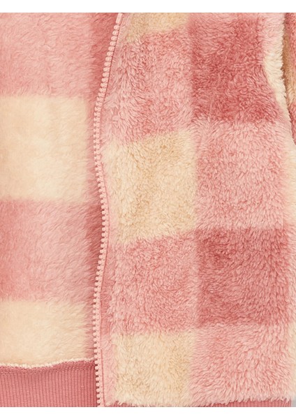 Lcw Baby Ekru Kapüşonlu Pelüş Uzun Kollu Kız Bebek Hırka ve Tayt 2'li Takım modelleri