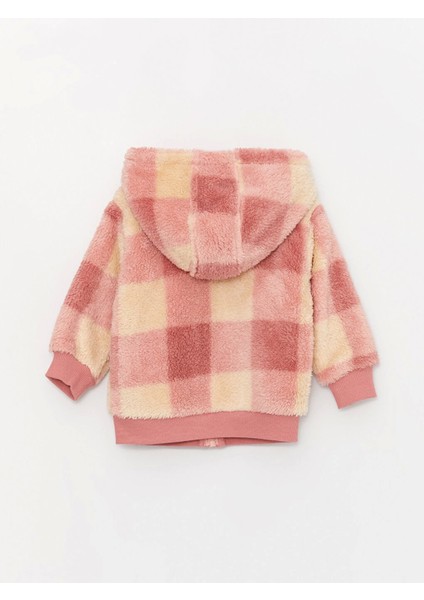 Lcw Baby Ekru Kapüşonlu Pelüş Uzun Kollu Kız Bebek Hırka ve Tayt 2'li Takım fırsatları