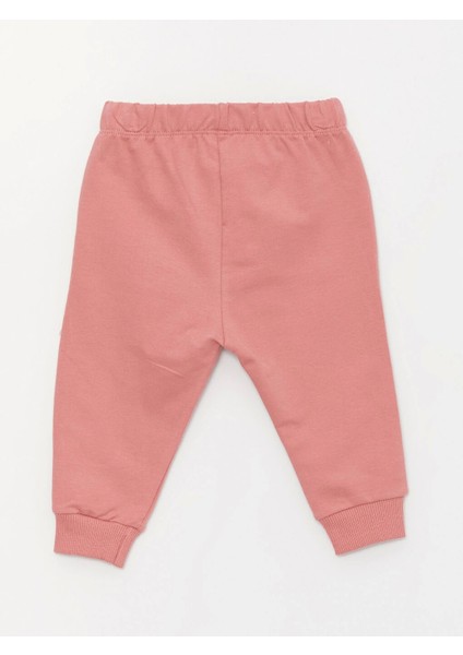 Lcw Baby Ekru Kapüşonlu Pelüş Uzun Kollu Kız Bebek Hırka ve Tayt 2'li Takım