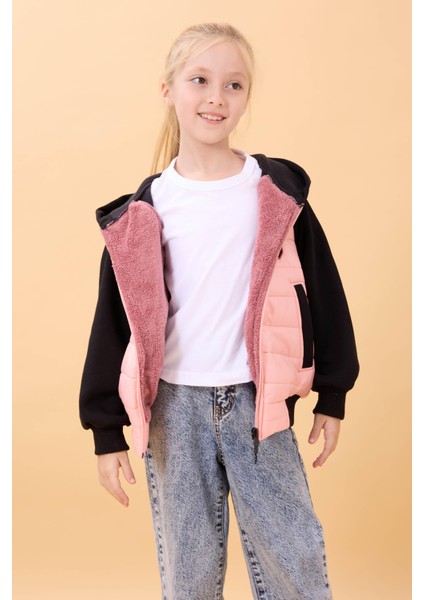 Kız Çocuk Içi Peluşlu Kapüşonlu Kapitone Kolej Ceket – Yavruağzı fırsatları