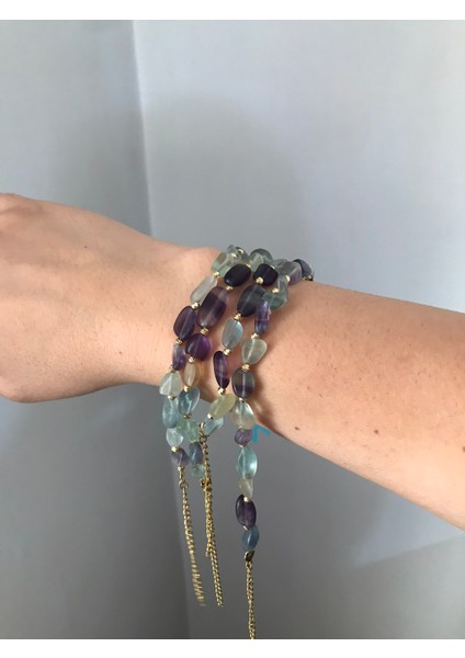 Florit Doğal Taş Bileklik – Şifa, Pozitif Enerji ve Ruhsal Denge Için Kadın Takı Modeli modelleri