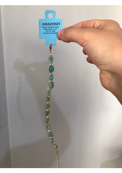 Amazonit Doğal Taş Bileklik – Pozitif Enerji ve Şifa Için Kadın Takı Modeli fırsatları
