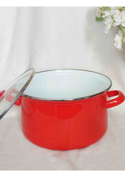 Turuncu Emaye Derin Tencere 2 Buçuk Litre 20 cm Çap Süt Yoğurt Çorba Tenceresi fiyatları