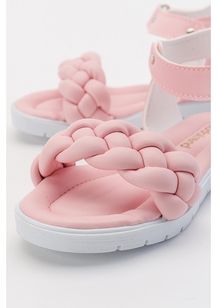 Cırtlı Örgülü Çocuksandalet 24-29 Pudra modelleri