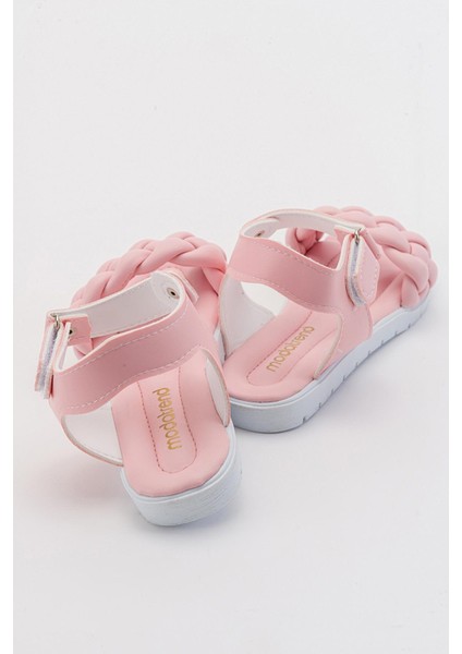 Cırtlı Örgülü Çocuksandalet 24-29 Pudra fırsatları