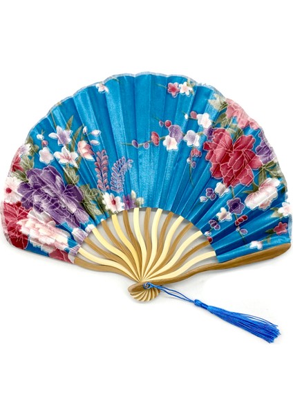 -kaliteli Şık Turkuaz Mavisi Japon Yelpazesi modelleri