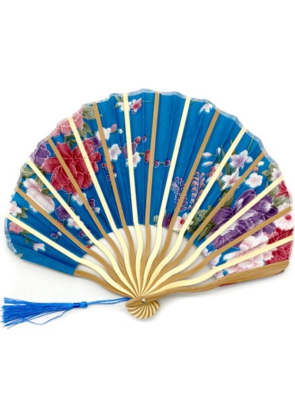 -kaliteli Şık Turkuaz Mavisi Japon Yelpazesi indirimleri