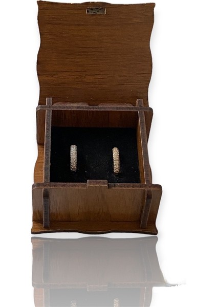 Çift Renkli Taşlı Halka Altın Küpe modelleri