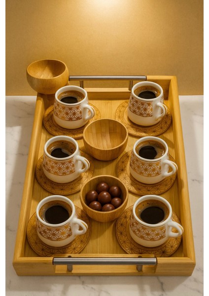 Bambum Özel Yapım Kahve Keyif Seti – Zarafet ve Misafirperverliğin Simgesi