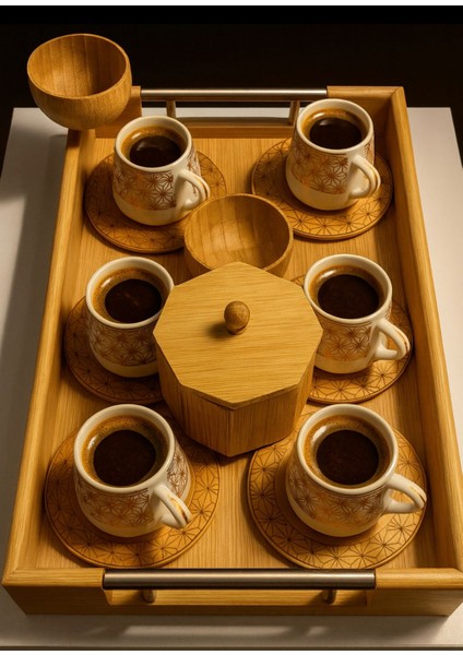 Bambum Özel Yapım Kahve Keyif Seti – Zarafet ve Misafirperverliğin Simgesi