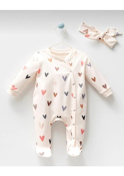 Kız Bebek Yeni Doğan Pastel 2'li Tulum Seti