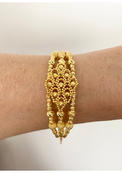 Dorika Toplu Süzme Telkari Altın Kelepçe