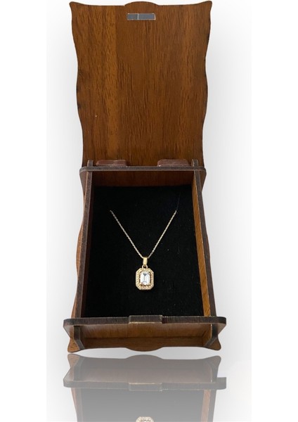 Baget Taşlı Köşeli Altın Kolye fiyatları