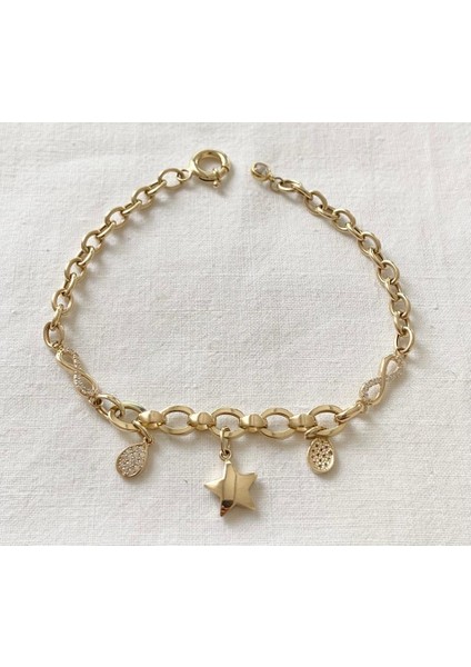 Sonsuzluklu Şans Altın BilekliK