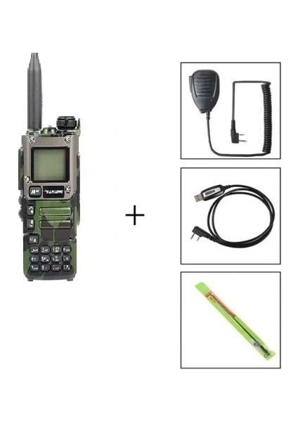 Kalitesi ile Quansheng Uv-K6 El Telsizi Tkstar Mayk-Program Kablo-Ek Anten Paket Kamuflaj