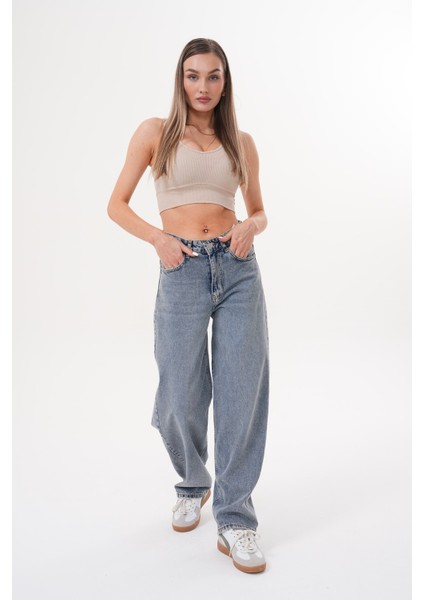 Kadın Baggy Düşük Bel Pantolon