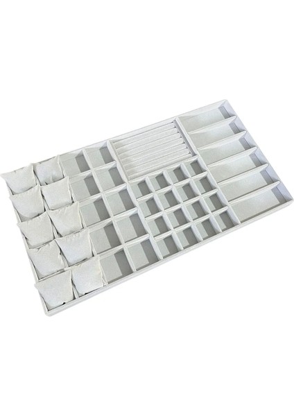 Süet Kumaş 70/38 cm Süet Kaplama Gri Renk Çekmece Içi Takı Düzenleyicisi fiyatları