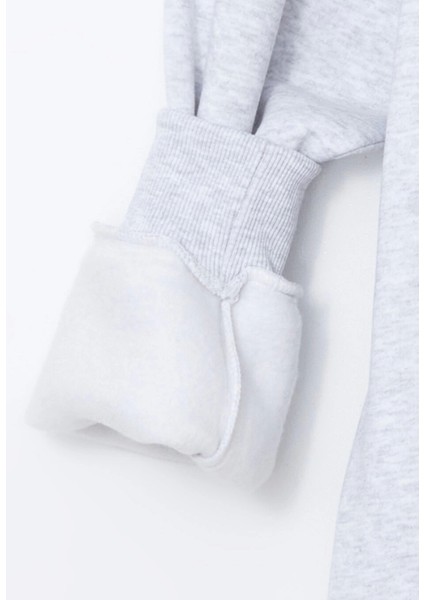 Lcw Vision Beyaz Bisiklet Yaka Nakışlı Kadın Kalın Sweatshirt