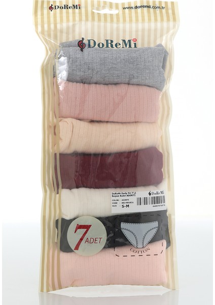 Desenli Daily Fit 7'li Günlük Rahat Kalıp Kadın Külot