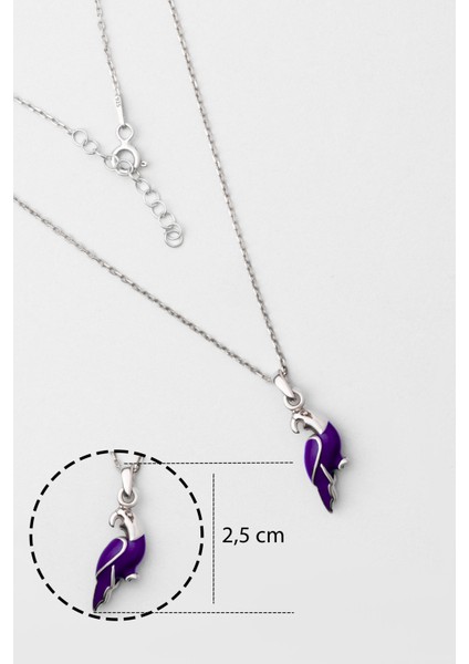 Sevimli Papağan 18 Ayar Beyaz Altın Kaplama 33 cm Gümüş Kolye modelleri