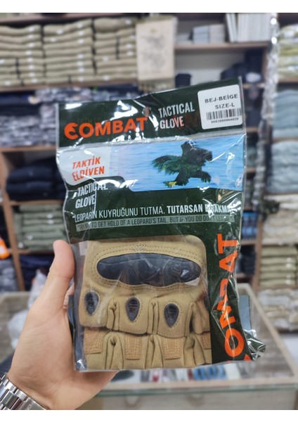 Combat Tactical Outdoor Kesik Parmaksız Eldiven Asker Polis Dağcı Sporcu Bisikletçi Kemik Eldiveni indirimleri