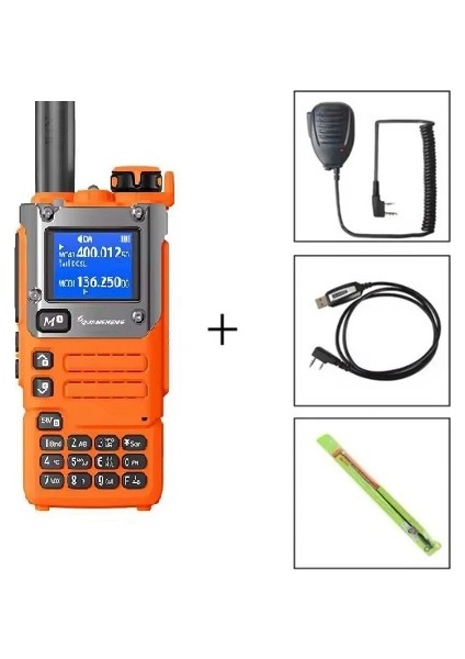 Kalitesi ile Quansheng Uv-K6 El Telsizi Tkstar Mayk-Program Kablo-Ek Antenturuncu