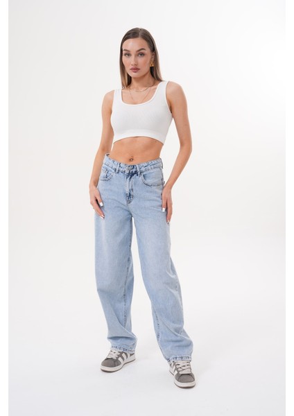 Kadın Baggy Düşük Bel Pantolon