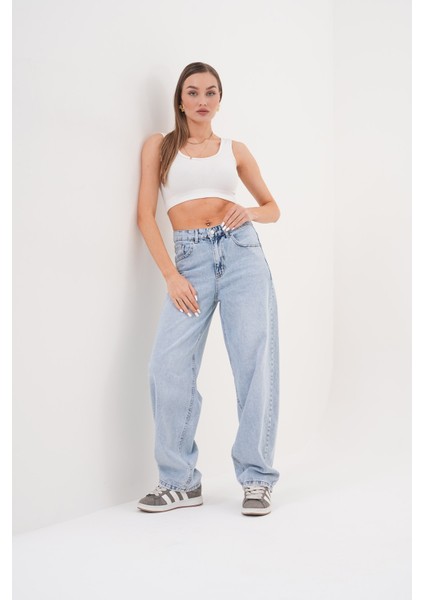 Kadın Baggy Düşük Bel Pantolon