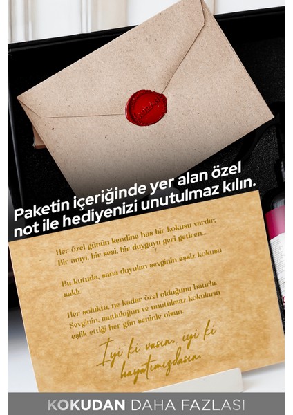 4’lü Özel Hediye Kutusu, Koku Deneyimi Hediye Seti (Parfüm, Oda Kokusu, Uyku Spreyi, Esansiyel Yağ) indirimleri