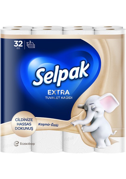 Extra Kaşmir Özlü 32'li Tuvalet Kağıdı