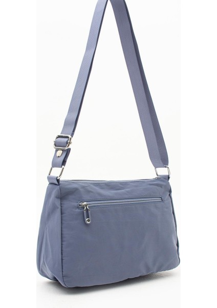 Kadın Suya Dayanıklı Kumaş Çok Gözlü Çapraz Askılı Okul Seyahat ve Omuz Çantası Mavi fırsatları