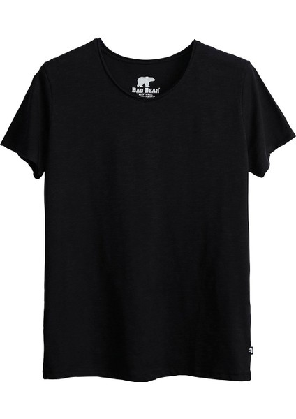 V-Neck T-Shırt Siyah Erkek T-Shirt 18.01.07.012-C01