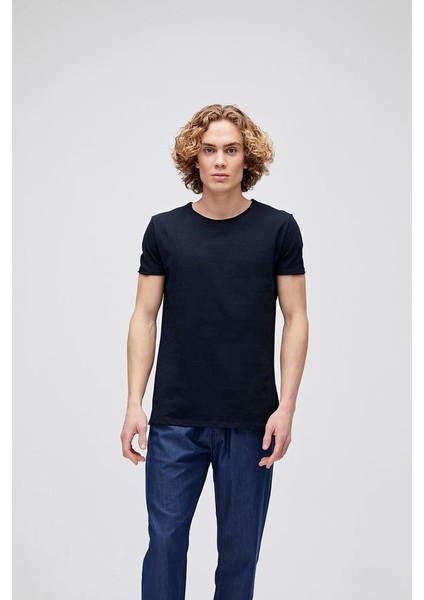 O-Neck Erkek Lacivert Basic Bisiklet Yaka Tişört fiyatları