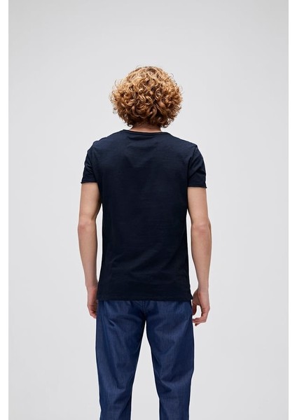 O-Neck Erkek Lacivert Basic Bisiklet Yaka Tişört fırsatları