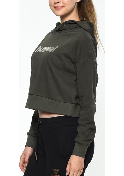 Rayce Kadın Haki Baskılı Kapüşonlu Sweatshirt fiyatları