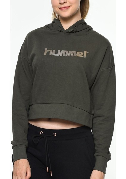 Rayce Kadın Haki Baskılı Kapüşonlu Sweatshirt fırsatları