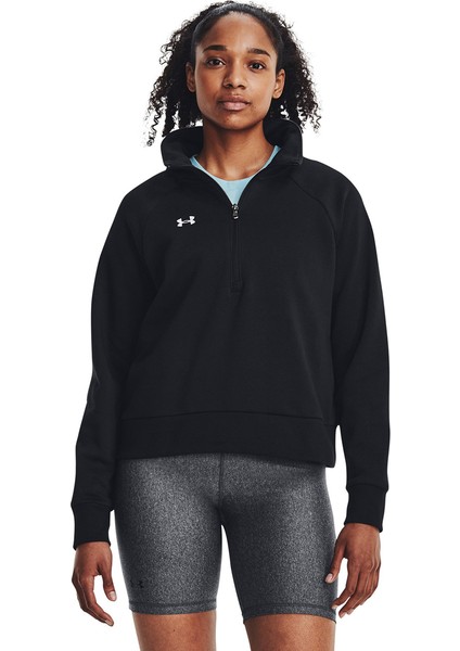 Kadın UA Rival Fleece ½ Fermuarlı 1379492-001