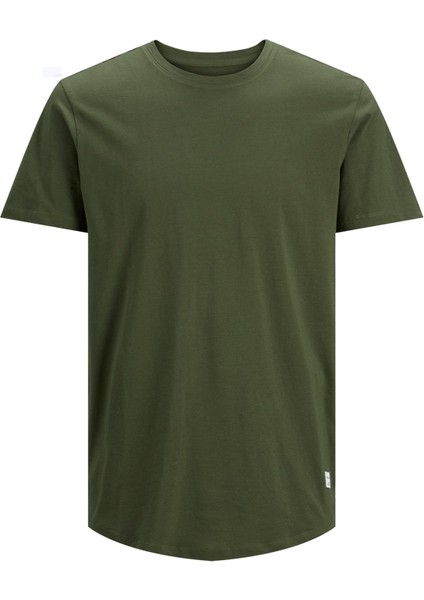 12113648 Bisiklet Yaka Regular Fit Baskılı Haki Erkek T-Shirt