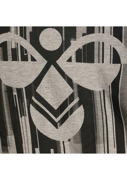 Raiden Erkek Gri Baskılı Bisiklet Yaka Tişört