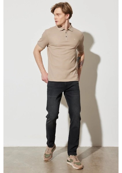 Regular Fit Normal Kesim %100 Pamuk Polo Yaka Haki Tişört