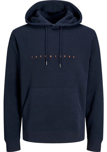 JJESTAR JJ SWEAT HOOD NOO Lacivert Erkek Sweatshirt