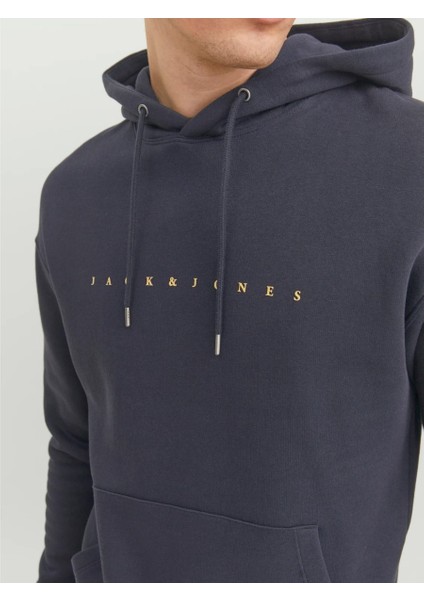 JJESTAR JJ SWEAT HOOD NOO Lacivert Erkek Sweatshirt