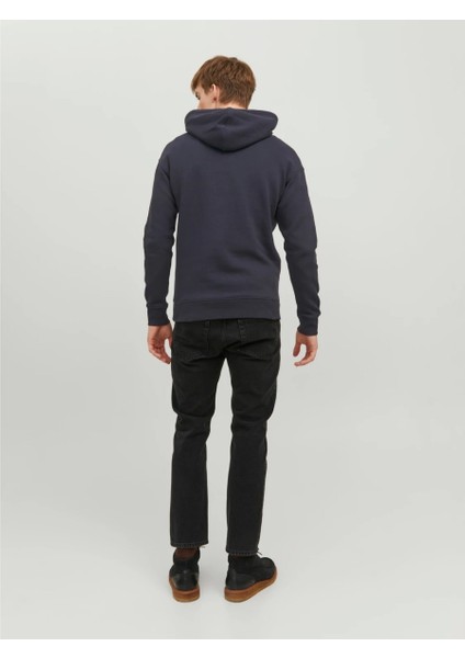 JJESTAR JJ SWEAT HOOD NOO Lacivert Erkek Sweatshirt