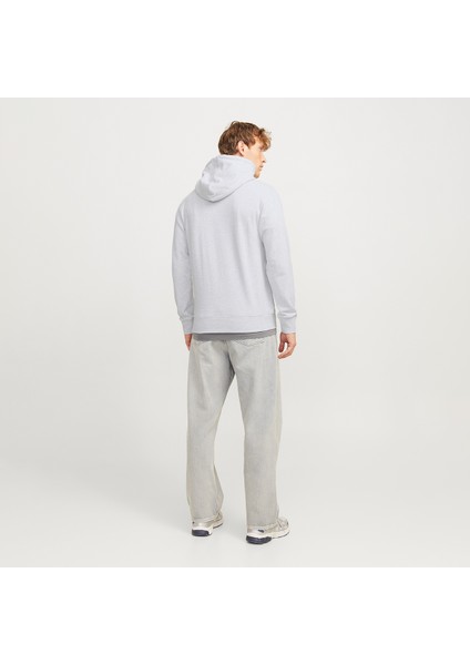 Erkek Gögüs Minimal Logo Baskili Kapüsonlu Sweatshirt - Beau