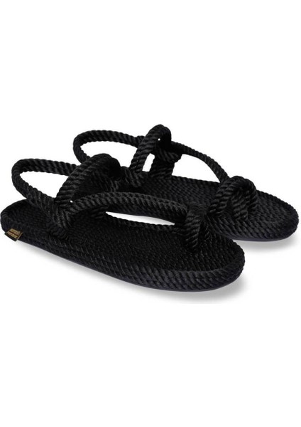 Hawaii Kauçuk Tabanlı Kadın Halat Sandalet Siyah