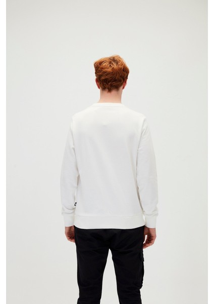 Fancy Crewneck Beyaz Erkek Sweatshirt 19.02.12.007-C04