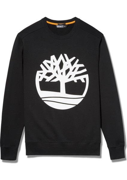 Tree Logo Crew Neck Erkek Siyah Sweatshirt TB0A2BJ8N921