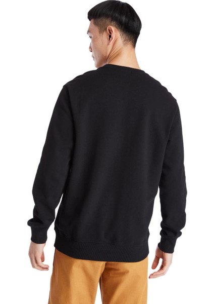 Tree Logo Crew Neck Erkek Siyah Sweatshirt TB0A2BJ8N921