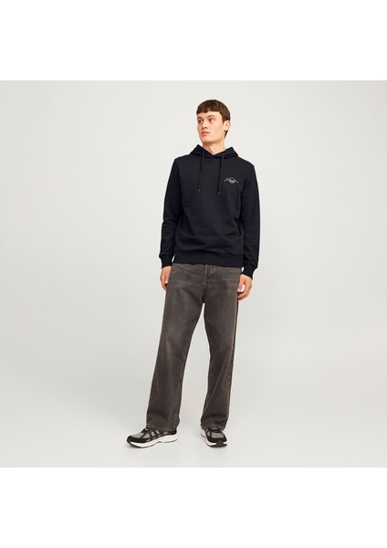 Jjferris Pamuk Karışımlı Regular Fit Kapüşonlu Sweat Erkek Sweat 12256838