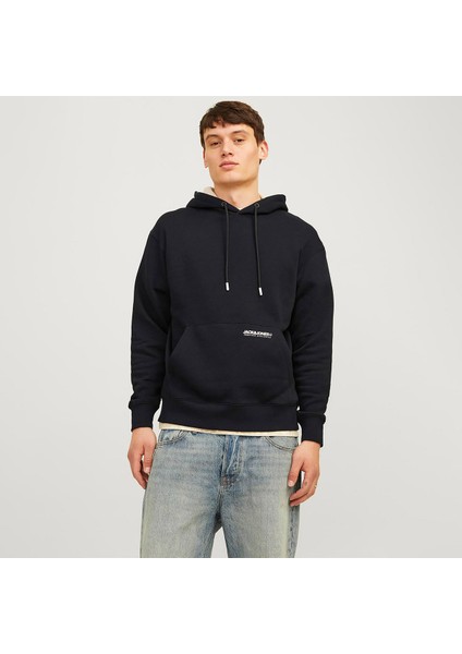 Erkek Sweatshirt Siyah 12256534 Jjelegacy Sweat Hood Noos